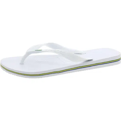 Havaianas Toe Strap Sandals In White