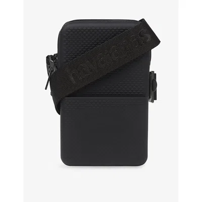 Havaianas Womens Street Branded Silicone Cross-body Bag Black
