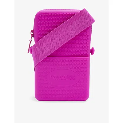 Havaianas Womens Street Branded Silicone Cross-body Bag Rose Gum