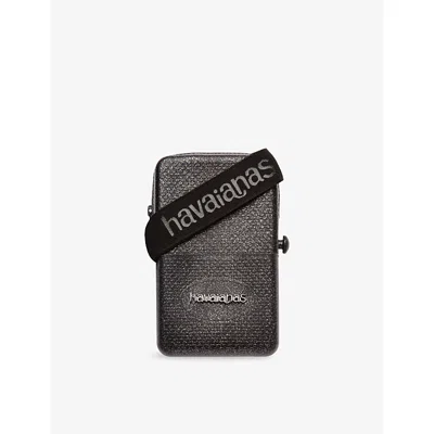 Havaianas Womens Street Glitter Silicone Cross-body Bag Black