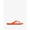 Havaianas Womens Sunset Orange Top Square Rubber Flip-flops In Orange