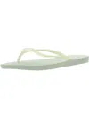 Havaianas Womens Textured Flat Flip-flops In White