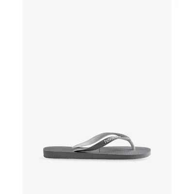 Havaianas Womens Top Mix Rubber Flip Flops Grey