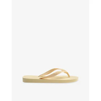 Havaianas Womens Top Senses Rubber Flip-flops Buttercream