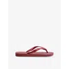 Havaianas Womens Mahogany Logo-embellished Rubber Flip-flops In Pau Brasil