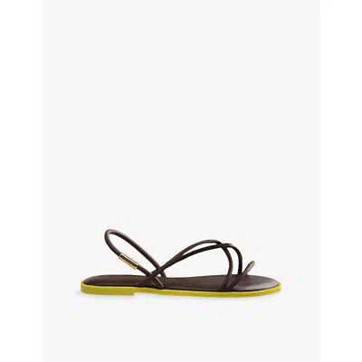 Havaianas Womens Una Manga Rubber Sandals Dark Brown Eur 39 / 6 Uk
