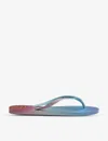 Havaianas Womens White Slim Gradient Sunset Rubber Flip-flops In White