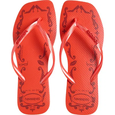 Havaianas X Devil Wears Prada Flip Flop In Orange