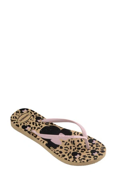 Havaianas X Disney Slim Flip Flop In Golden
