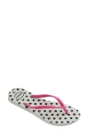 Havaianas X Disney Slim Flip Flop In White/pink Flux