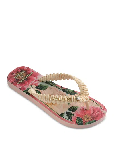 Havaianas X Dolce & Gabbana Women's Floral Flip Flop Sandals