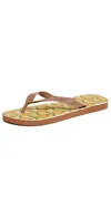 Havaianas X Farm Rio Banana Deco Flip Flops Rust In Rust