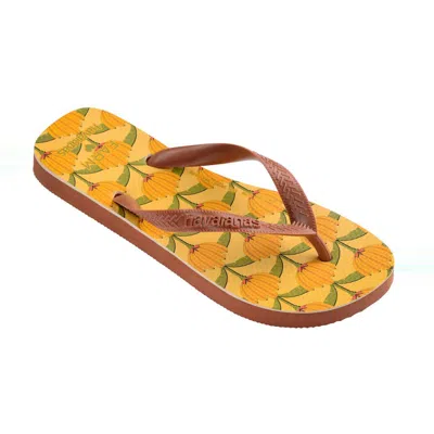 Havaianas X Farm Rio Bandana Deco Flip Flop In Yellow