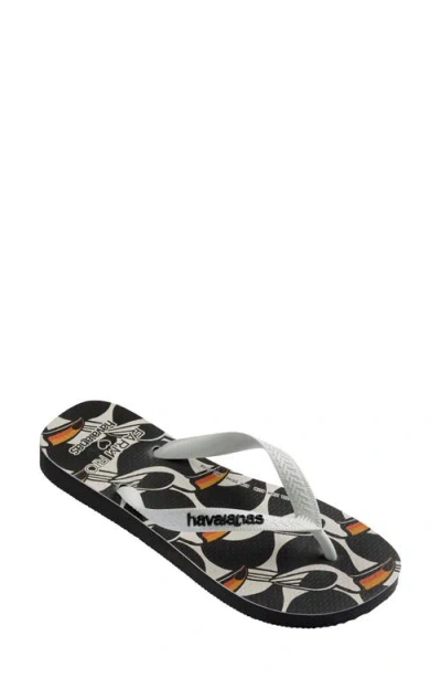 Havaianas X Farm Rio Toucabana Flip Flop In White