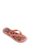 Havaianas X Farm Rio Tropical Flip Flop In Peach Rose