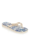 Havaianas X Farm Rio Print Footbed Flip Flop In Beige
