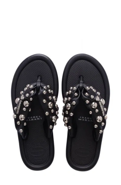 Havaianas X Isabel Marant Maxi Puff Flip Flop In Black