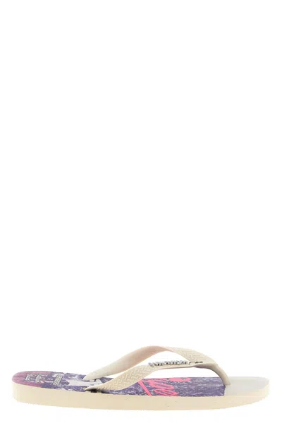 Havaianas X Kidsuper 'top Futebol' Flip Flops In White