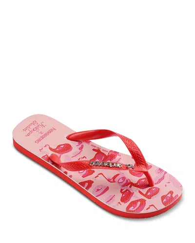 Havaianas X Kidsuper Women's Top Flip Flops In Red