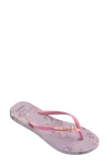 Havaianas X Loveshackfancy Slim Happy Thoughts Flip Flop In Pink