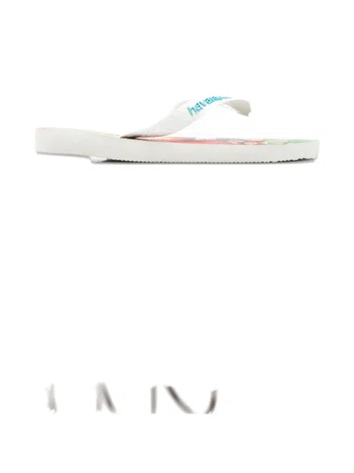 Havaianas Kids' X Marvel Logo-print Flip Flops In White