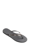 Havaianas You Flip Flop In Grey Steel/metallic Graphite