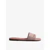 Havaianas Womens Crocus Rose You Malta Logo-embellished Woven And Rubber Sliders In Crocus Rose