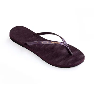 Havaianas You Maxi Flip Flops Aubergine In Burgundy