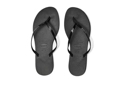 Havaianas You Metallic Flip Flop Sandal In Black