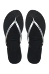 Havaianas You Metallic New Graphite In Black