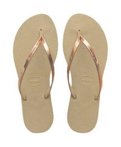 Havaianas You Metallic Sand Grey In Brown