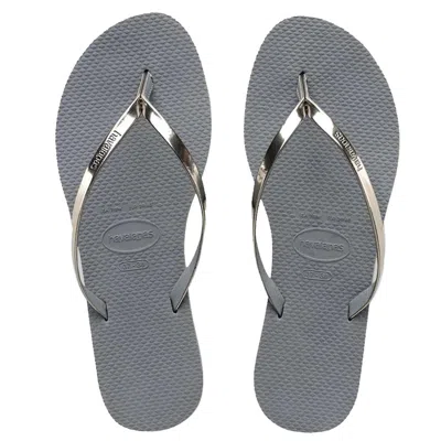 Havaianas You Metallic Steel Grey In Gray