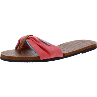 Havaianas You Saint Tropez Womens Logo Slide Sandals In Multi