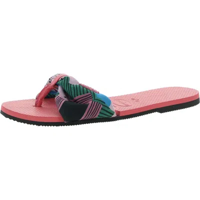 Havaianas You Saint Womens Printed Summer Thong Sandals In Multi