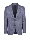 Havana & Co. Blue Polyester Viscose Elastane Jacket In Gray
