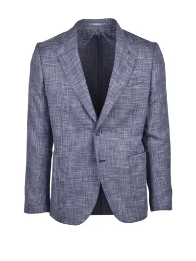 Havana & Co. Blue Polyester Viscose Elastane Jacket In Gray