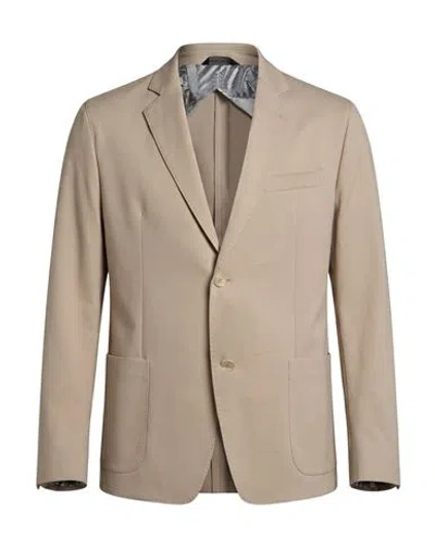 Havana & Co. Man Blazer Beige Size 50 Cotton, Polyamide, Elastane