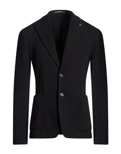 Havana & Co. Man Blazer Black Size 44 Polyester, Acrylic, Cotton, Polyamide, Elastane