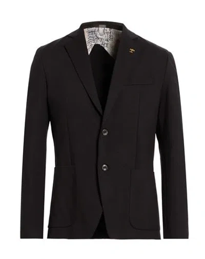 Havana & Co. Man Blazer Black Size 44 Viscose, Nylon, Elastane