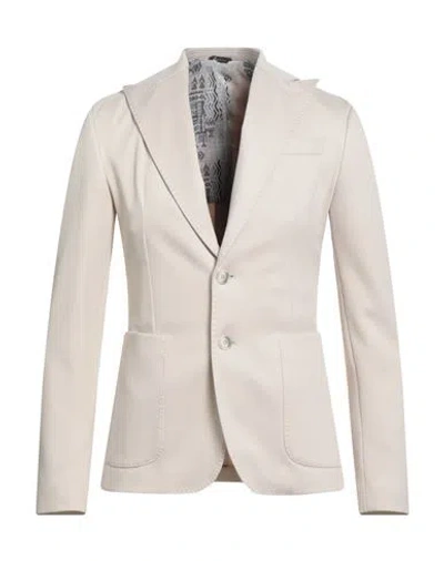 Havana & Co. Man Blazer Cream Size 34 Viscose, Nylon, Elastane In White