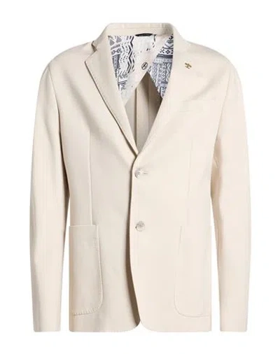 Havana & Co. Man Blazer Cream Size 46 Viscose, Nylon, Elastane In Neutral