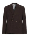 Havana & Co. Man Blazer Dark Brown Size 42 Polyester, Elastane In Brown