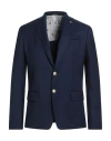 Havana & Co. Man Blazer Midnight Blue Size 40 Polyester, Viscose, Elastane