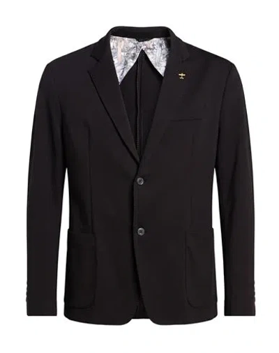 Havana & Co. Man Blazer Midnight Blue Size 50 Cotton, Polyamide, Elastane