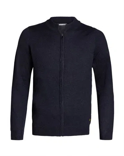 Havana & Co. Man Cardigan Midnight Blue Size Xl Polyester, Nylon, Viscose, Wool In Black