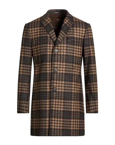 Havana & Co. Man Coat Camel Size 48 Wool, Polyamide In Multi