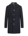 Havana & Co. Man Coat Midnight Blue Size 42 Polyester, Wool In Blue