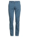 Havana & Co. Man Pants Blue Size 34 Cotton, Elastane