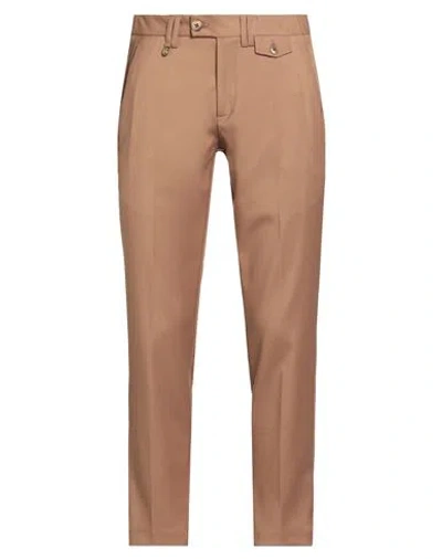 Havana & Co. Man Pants Camel Size 32 Polyester, Viscose, Elastane In Neutral