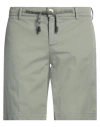 Havana & Co. Man Shorts & Bermuda Shorts Sage Green Size 35 Cotton, Linen, Elastane In Sage Green